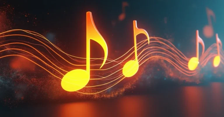An artistic representation of upbeat music symbolising its impact in commercials.